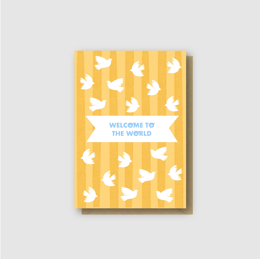 Welcome To The World Baby Card - Folk Like These